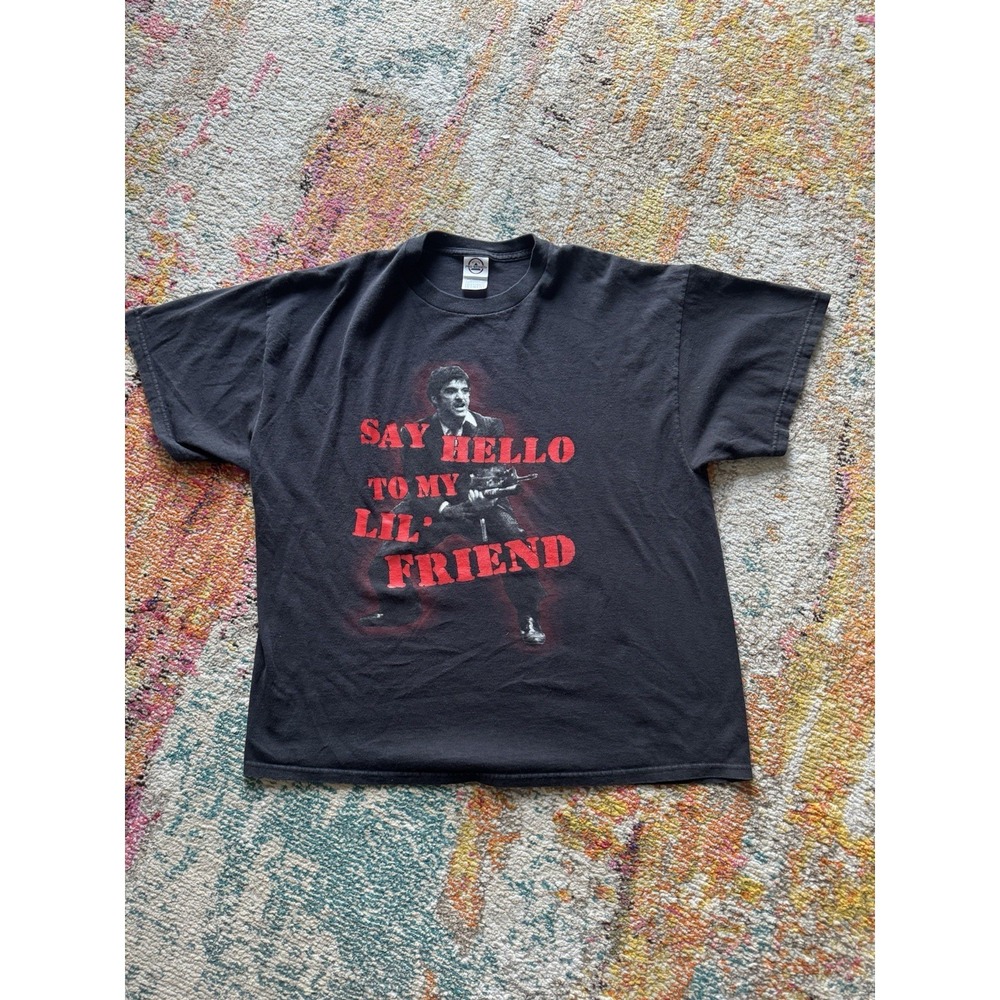 Vintage 2004 Scarface Movie Promo T Shirt Say Hello To My Lil' Friend‎ Universal
